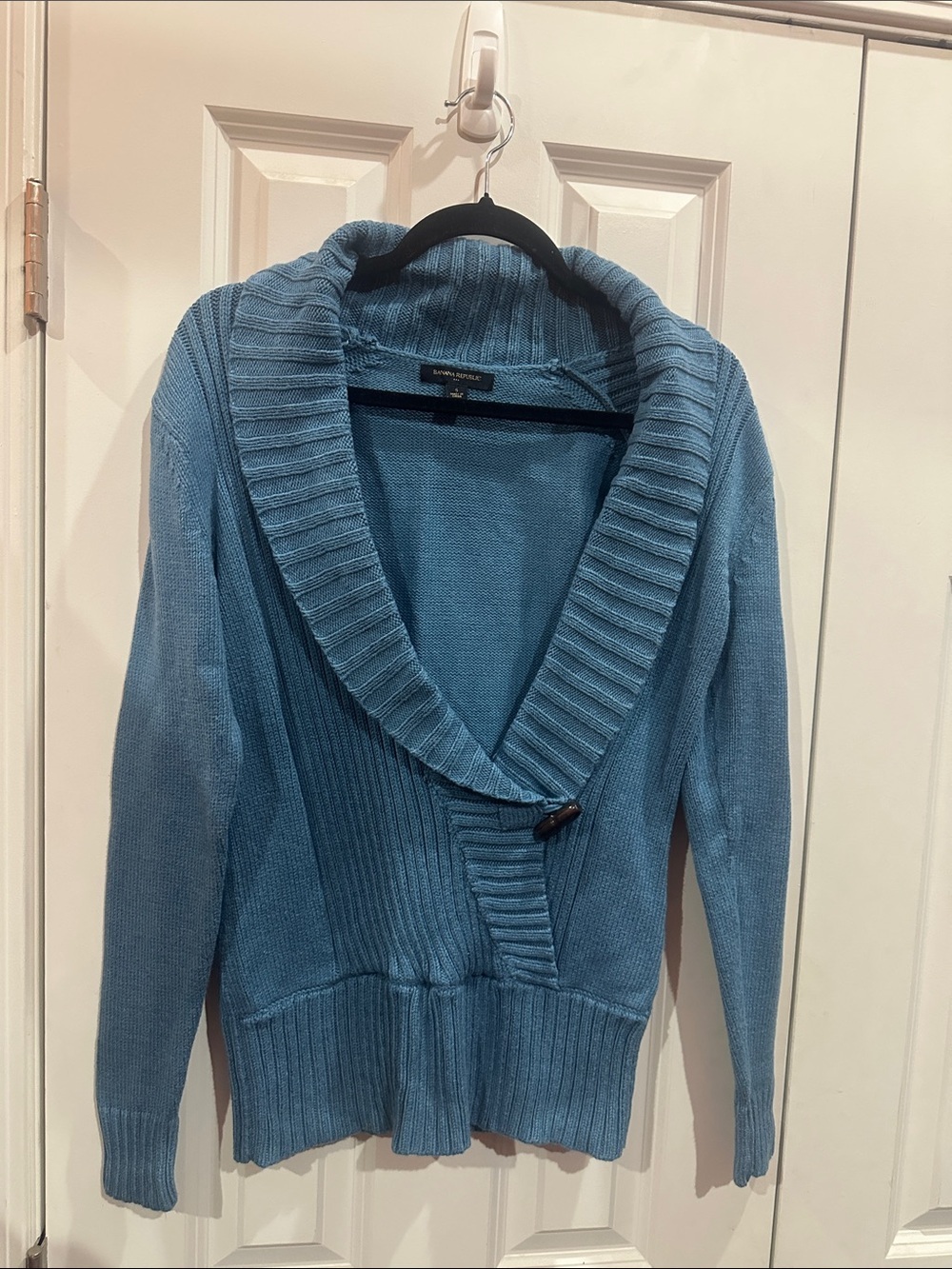 NWOT Banana Republic Light Blue Shawl-Collar Cardigan with Toggle size S